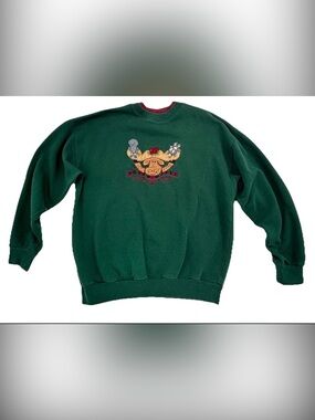 Vintage Grandma Sweatshirt Moose Animal Graphic Cottage Core Outdoor MC Energy L